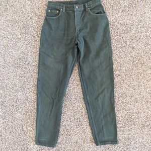 Levi's Women's Vintage 550 Olive Relaxed Fit Tapered Leg Jeans | Size 13